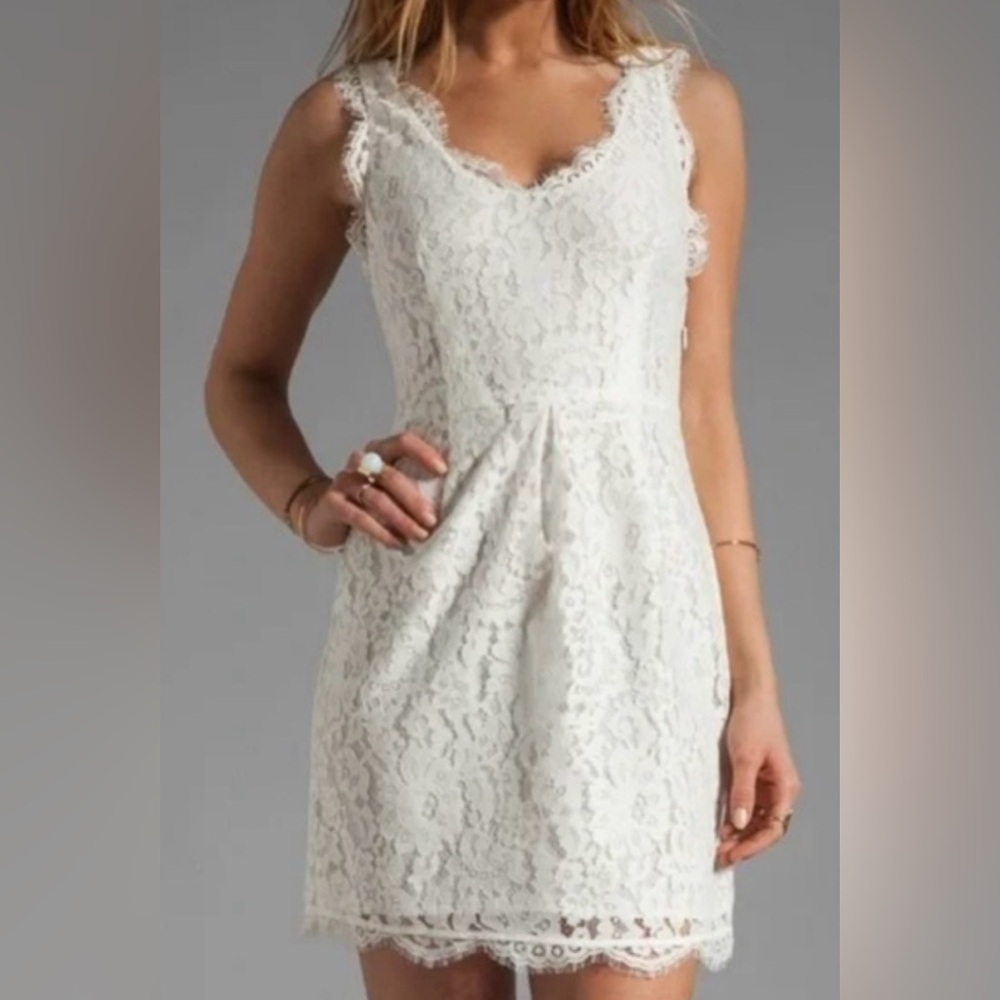 $348 Joie White Lace Dress Sz XS